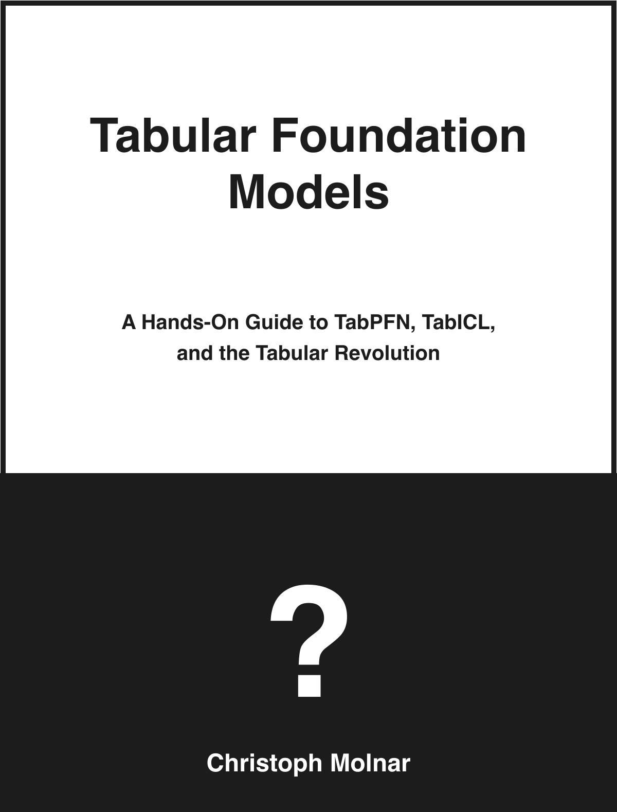 Tabular Foundation Models book cover